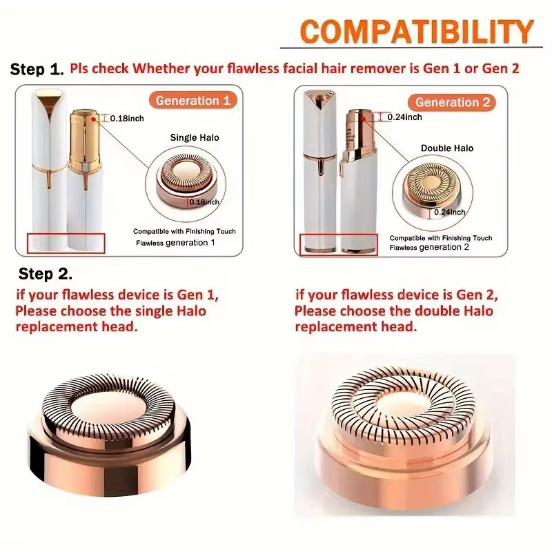 Têtes de rechange pour l'épilation du visage Flawless Finishing Touch
