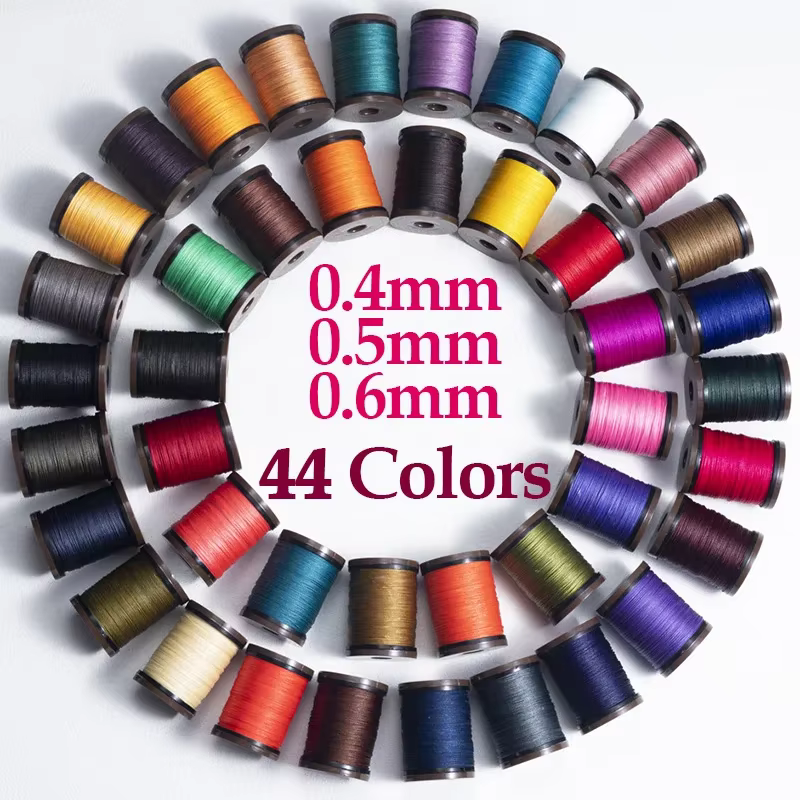 Fil Ciré Rond pour la Couture du Cuir, Outil d'Avertissement de Réparation, 36m, 40 Mètres, 0.8mm