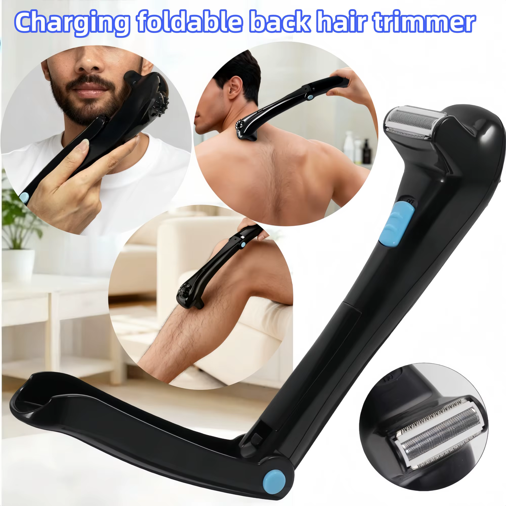 Rasoir électrique rechargeable pour le dos