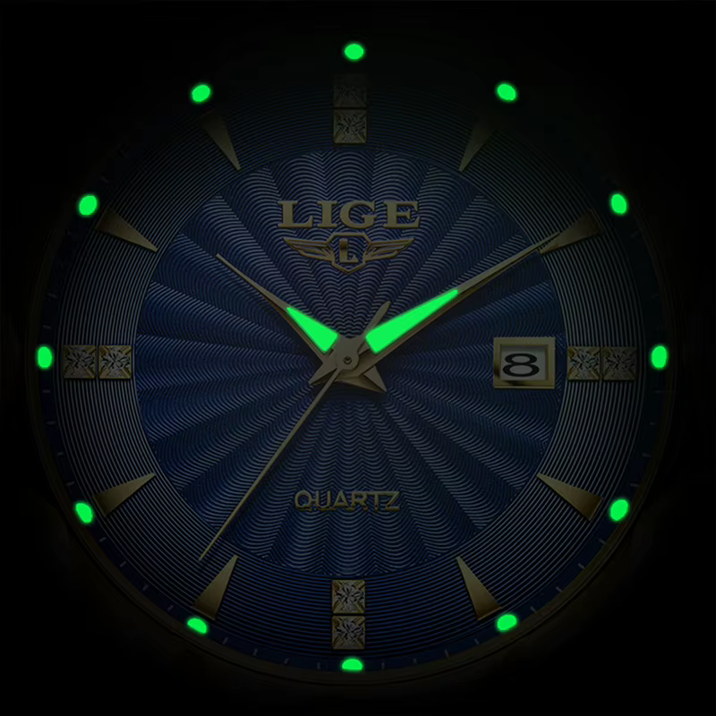 LIGE luxe femme montre mode Sport de plein air lumineux montres à Quartz mouvement importé étanche en acier inoxydable femmes montres