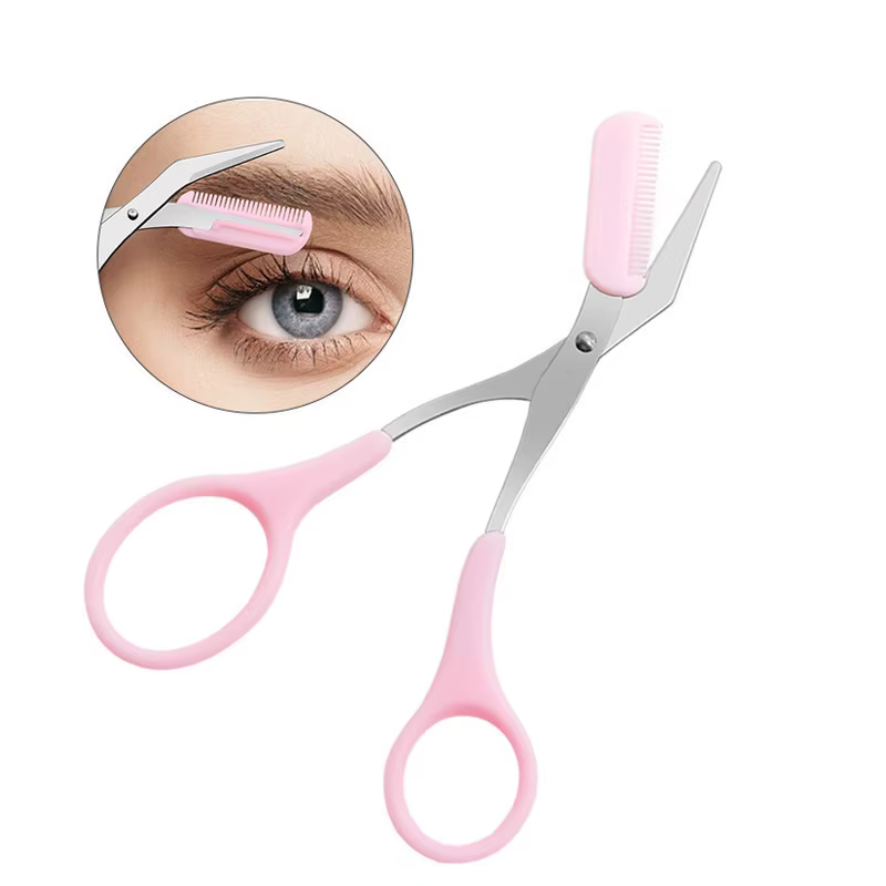 Ciseaux de rasoir à sourcils en acier inoxydable