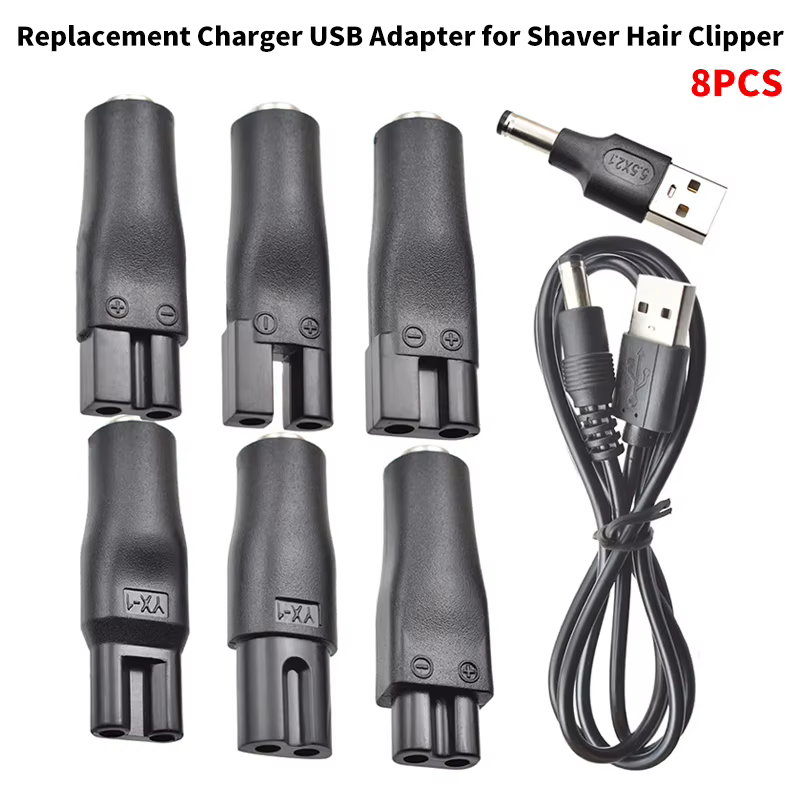 Cordon d'alimentation pour toutes sortes de rasoirs électriques, 6/78 pièces, chargeur de remplacement 5V, câble adaptateur USB, convertisseur DC
