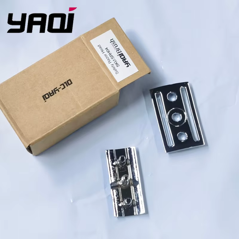 Vente Flash 2026 ! Tête de rasoir de sécurité à double tranchant YAQI couleur chrome à bord festonné