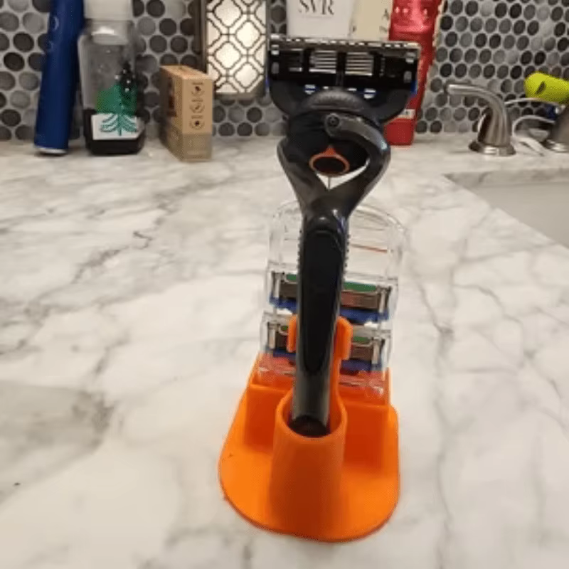 Support de rasoir dédié pour comptoirs de salle de bain