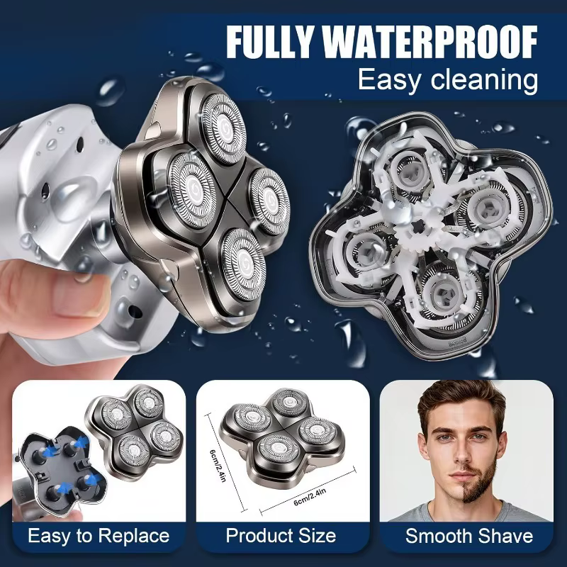 Tête de rasoir électrique Pro 4 compatible avec les rasoirs Skull Pitbull/Butterfly Kiss Pro/Palm Shavers