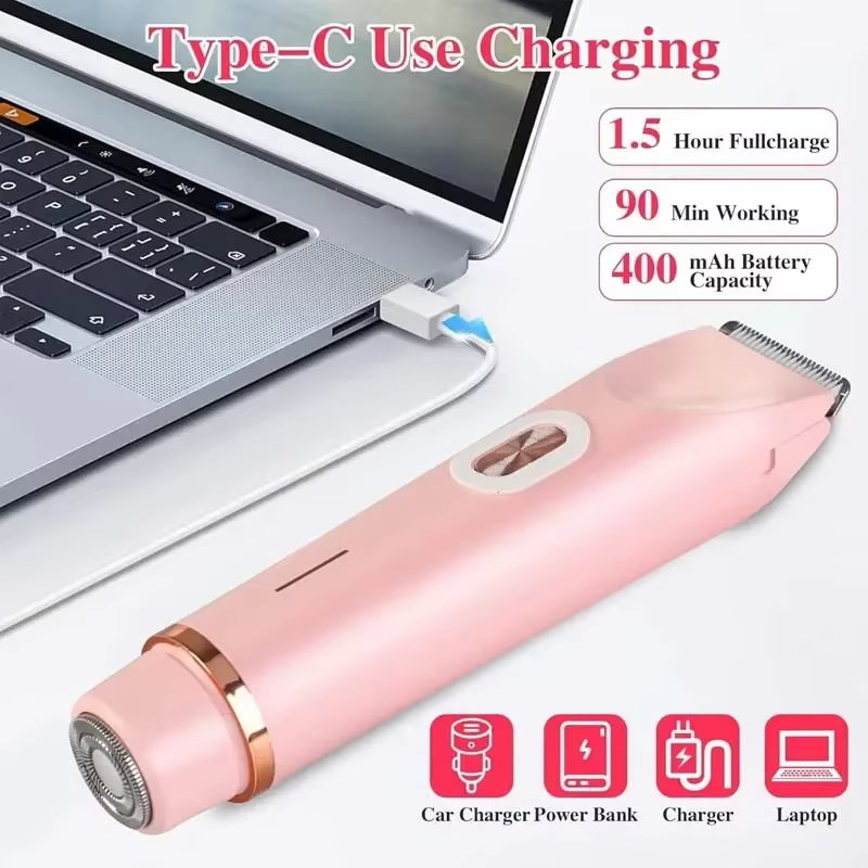 Épilateur électrique Double tête 2 en 1 pour jambe de Bikini