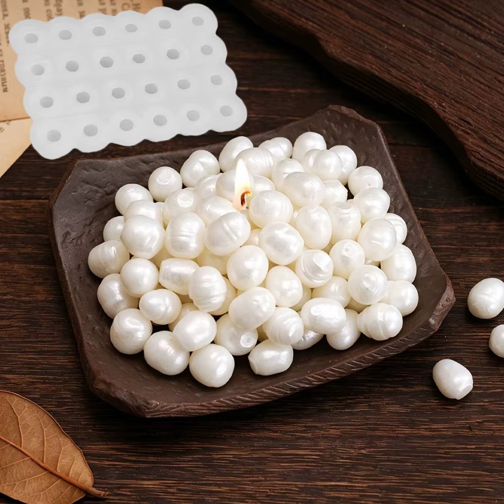 Moule à cire parfumée en forme de miroir Perle Océanique, moules à bougies et savons parfumés, pour moulage de plâtre, ciment et résine, cadeau d'été