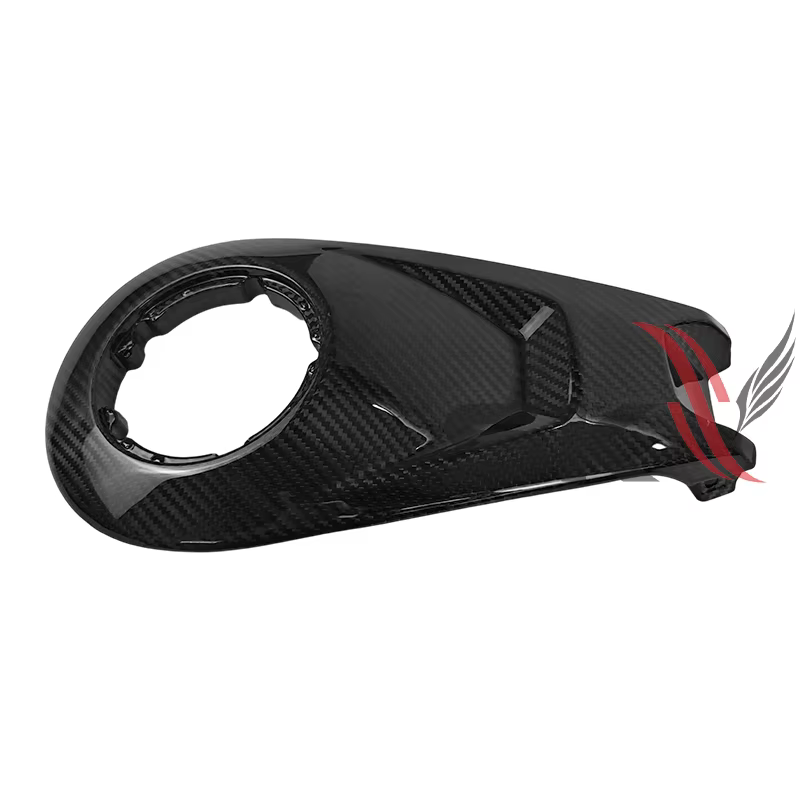 Pour CFMOTO 675SR R 675 2024 3K Fibre de carbone sèche pure Carénage de réservoir de carburant Protection avant Couverture Accessoires de moto