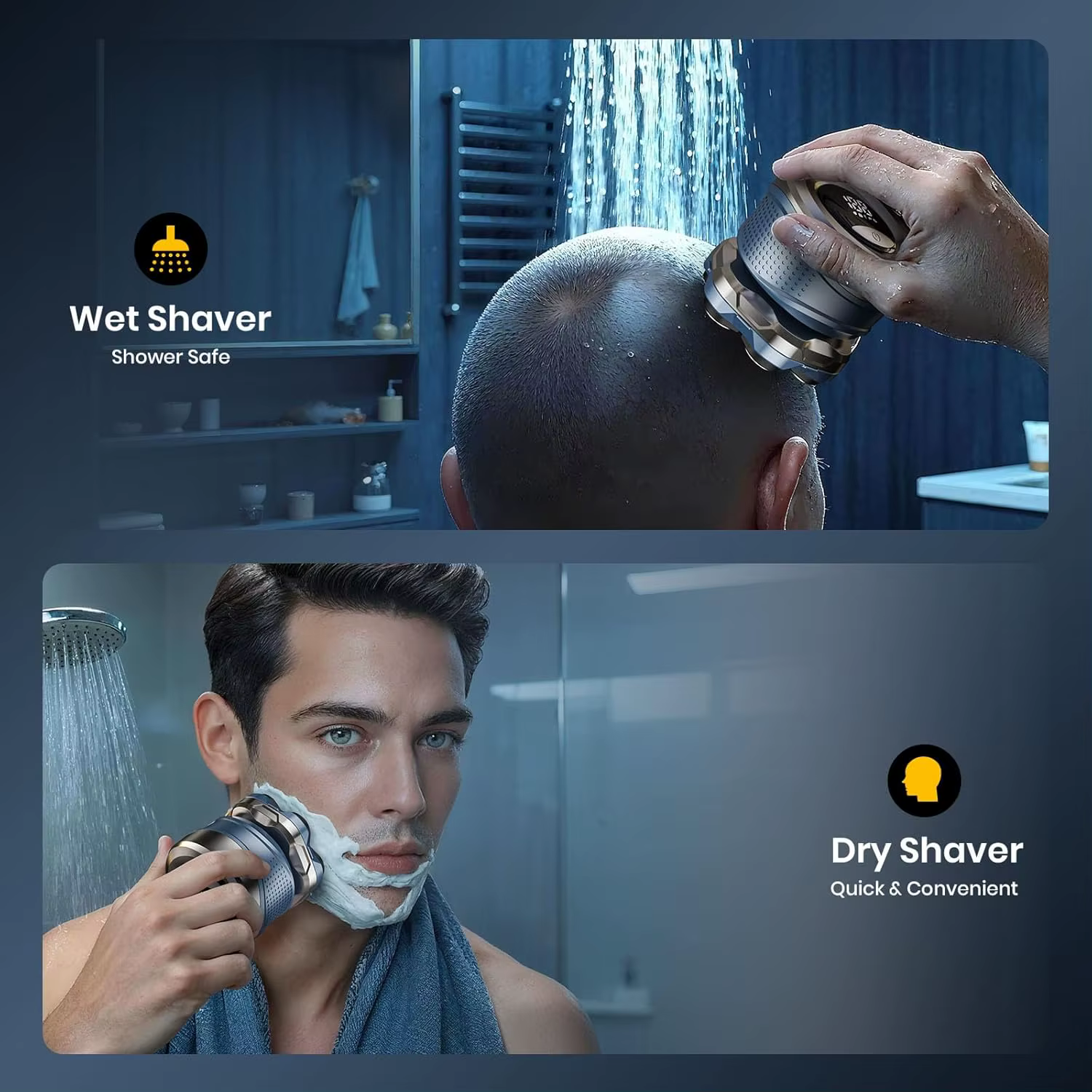Rasoir électrique pour hommes chauve 7D