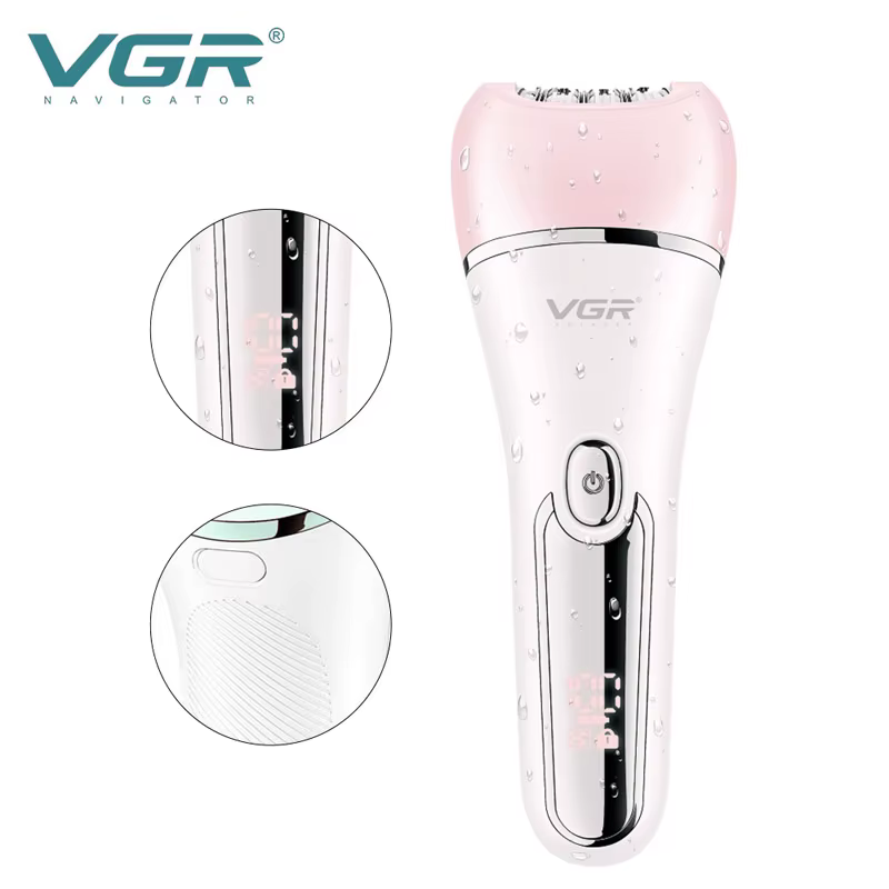 VGR électrique femmes épilateur femme rasoir jambe corps épilation lèvre menton dépilatoire dame Bikini tondeuse