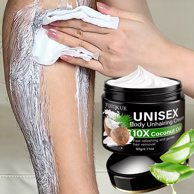 YUITIKUE Crème dépilatoire unisexe à l'huile de coco 10X