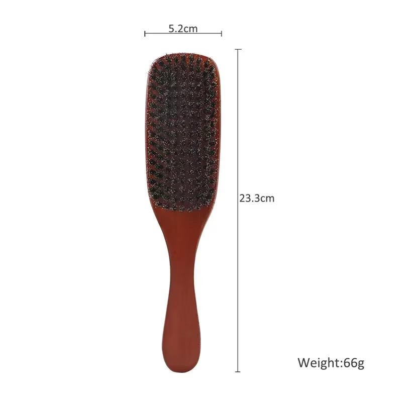 Brosse à barbe professionnelle en poils de sanglier naturels pour hommes