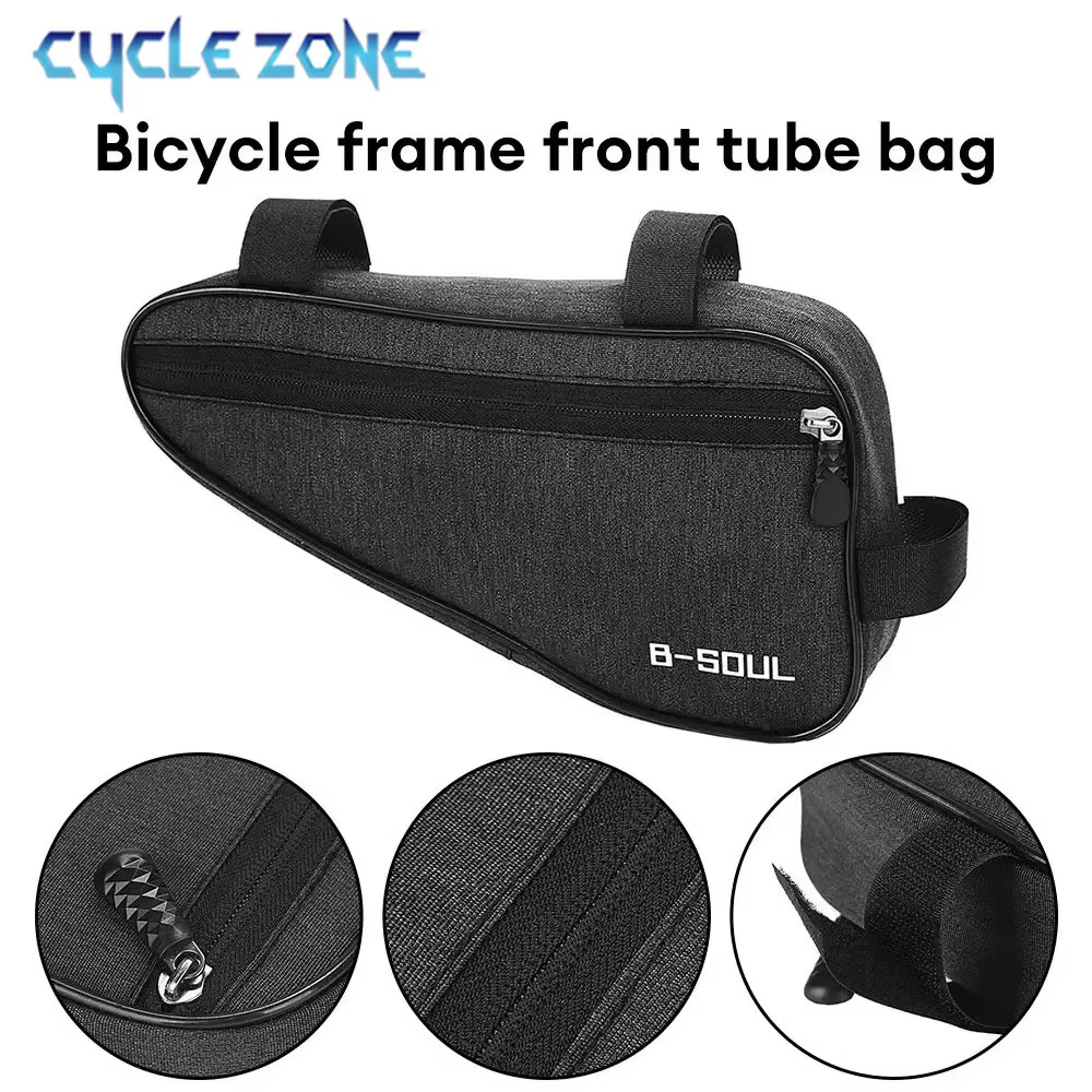 Sac triangulaire de vélo, sacs de rangement de selle de cadre de Tube avant de vélo, pochette de cyclisme vtt, sac polyvalent Durable, accessoires de vélo
