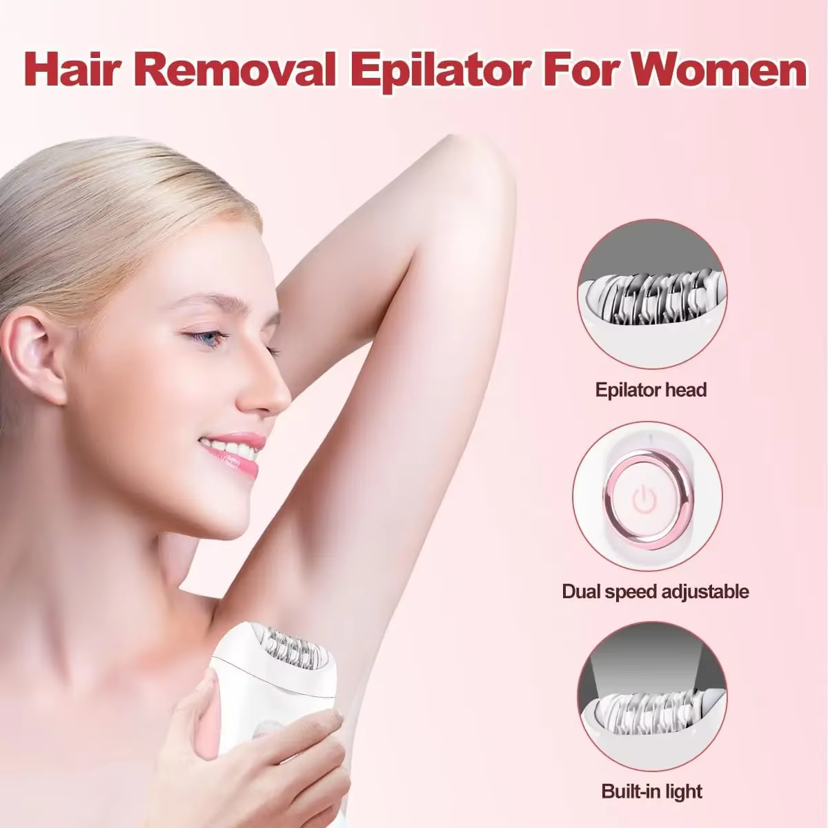 Remover Professionnel Épilateur Électrique Jambe Corps Aisselles Épilation Bikini 2 Vitesse