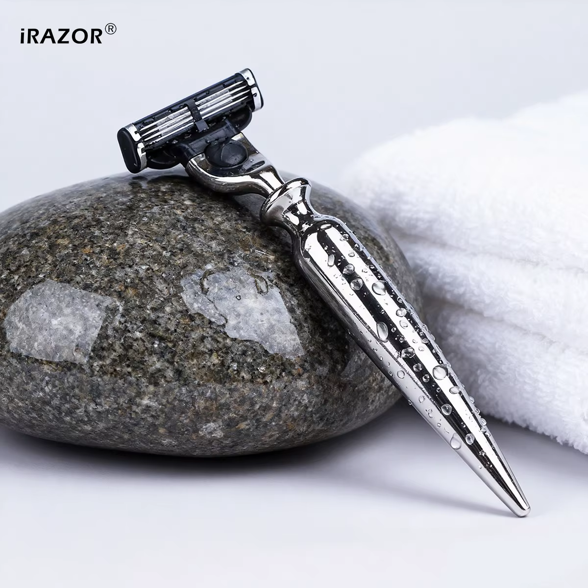 IRAZOR Mach 3 rasoir manuel pour hommes 3 couches lames rapide lisse outil d'épilation sûr pour barbier professionnel mari cadeau