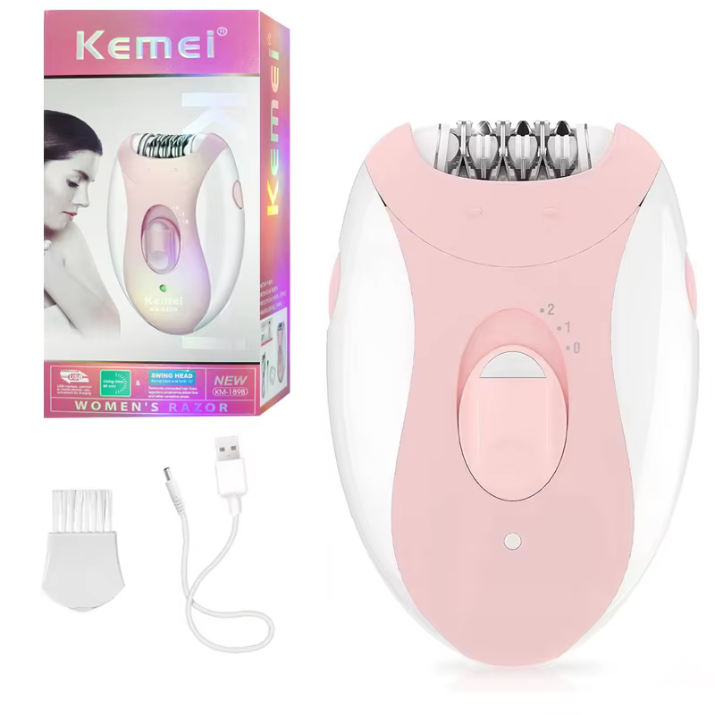 Kemei femmes épilateur électrique épilation visage corps dame Bikini jambes bras aisselles