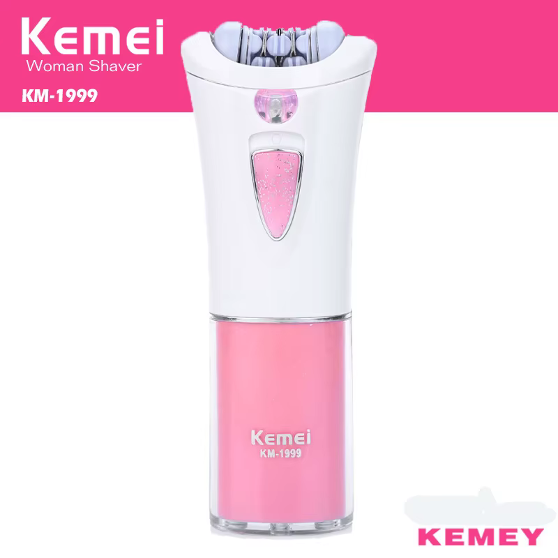 Kemei KM-1999 épilatoire électrique femme épilateur femmes batterie sèche épilation pour le corps du visage aisselles