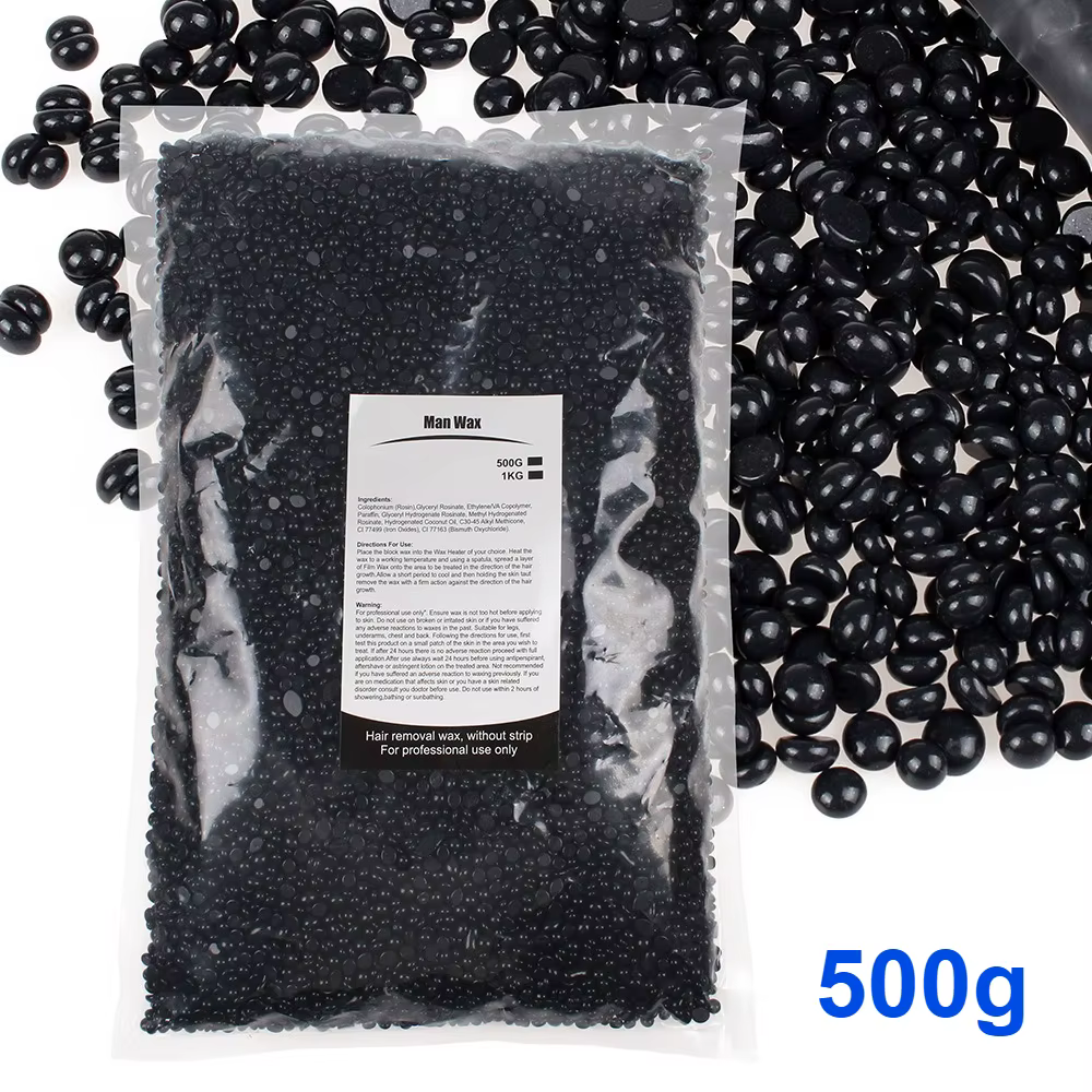 500g/200g/50g haricots de cire dure pour épilation corps perle brésilienne européenne pour chauffe-cire