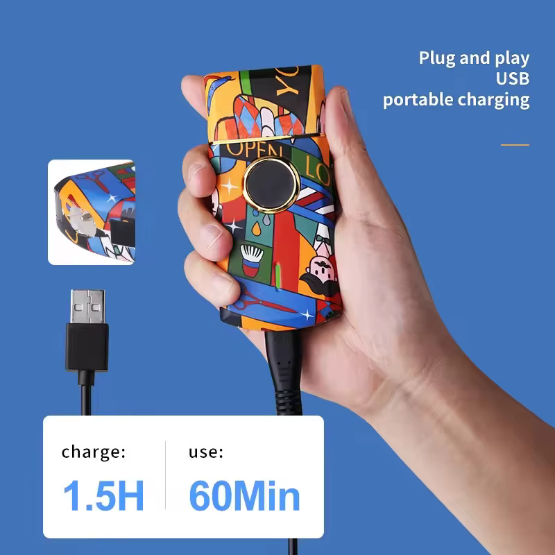 Kemei KM-RS7098 Mini rasoir électrique Portable pour hommes