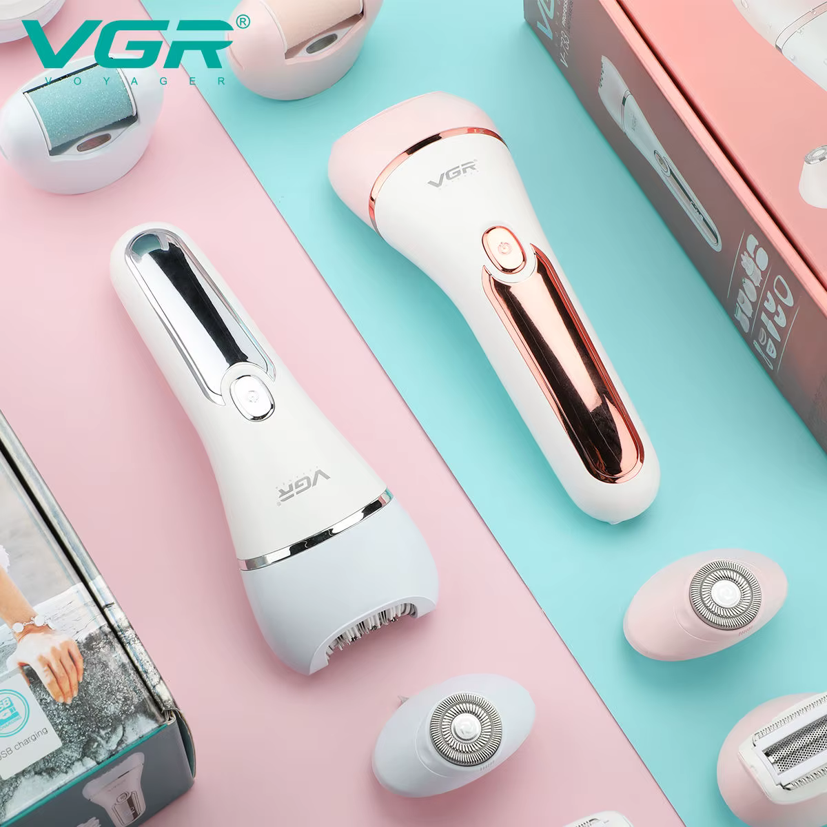Vgaz733-Épilateur électrique pour femmes