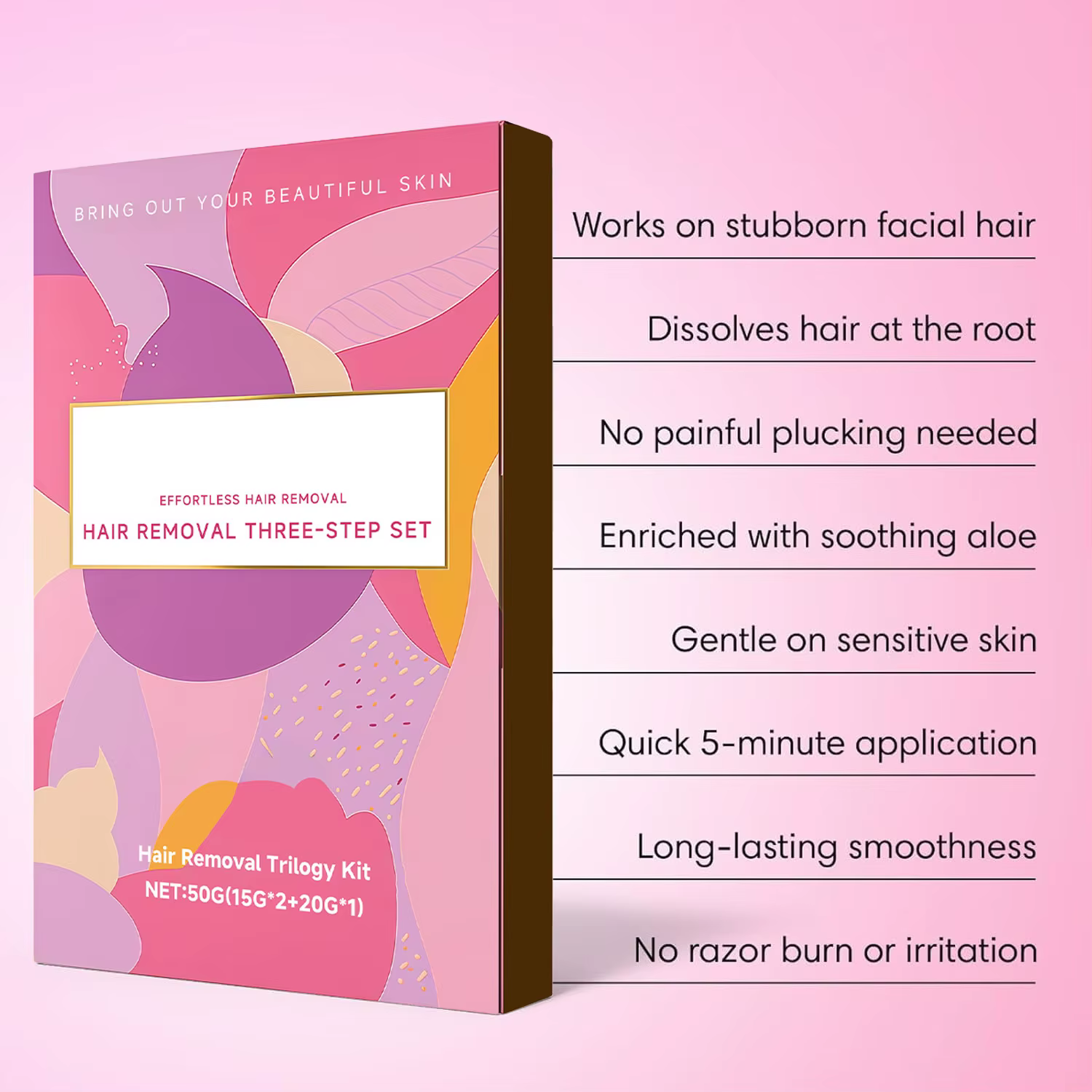 Kit de crème dépilatoire pour le visage pour femmes