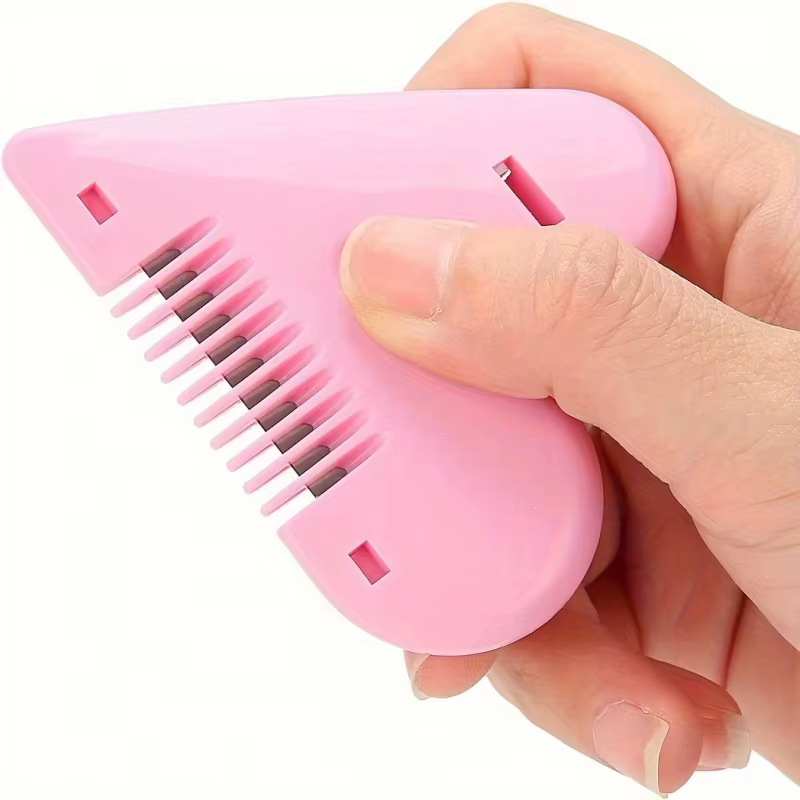 Tondeuse à poils pubiens rose portable de haute qualité pour femmes - Outil de façonnage discret et privé avec lame peigne