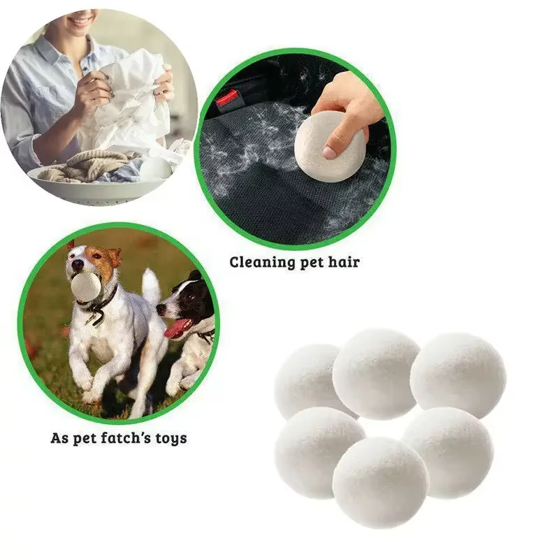 Boules de séchage pour lave-linge, boules de laine pour le séchage des vêtements, adoucissant pour le linge, réutilisables, écologiques, fournitures de lavage
