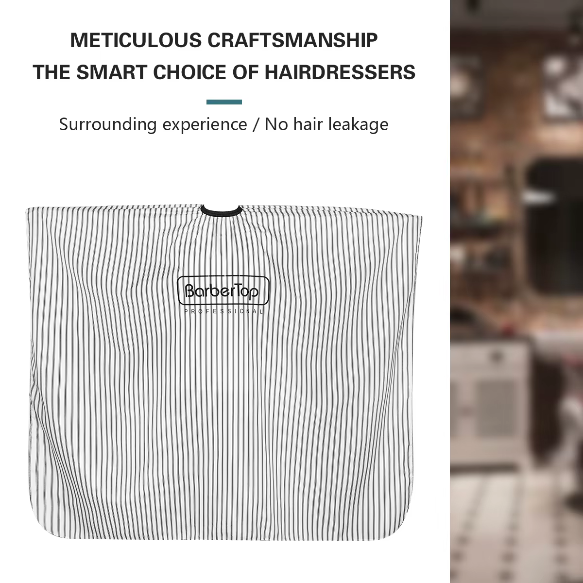 Barbertop – tablier en tissu pour coupe de cheveux