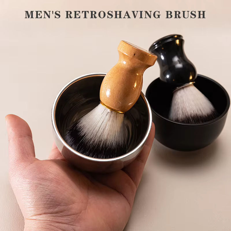 Ensemble de brosse et bol à raser pour homme