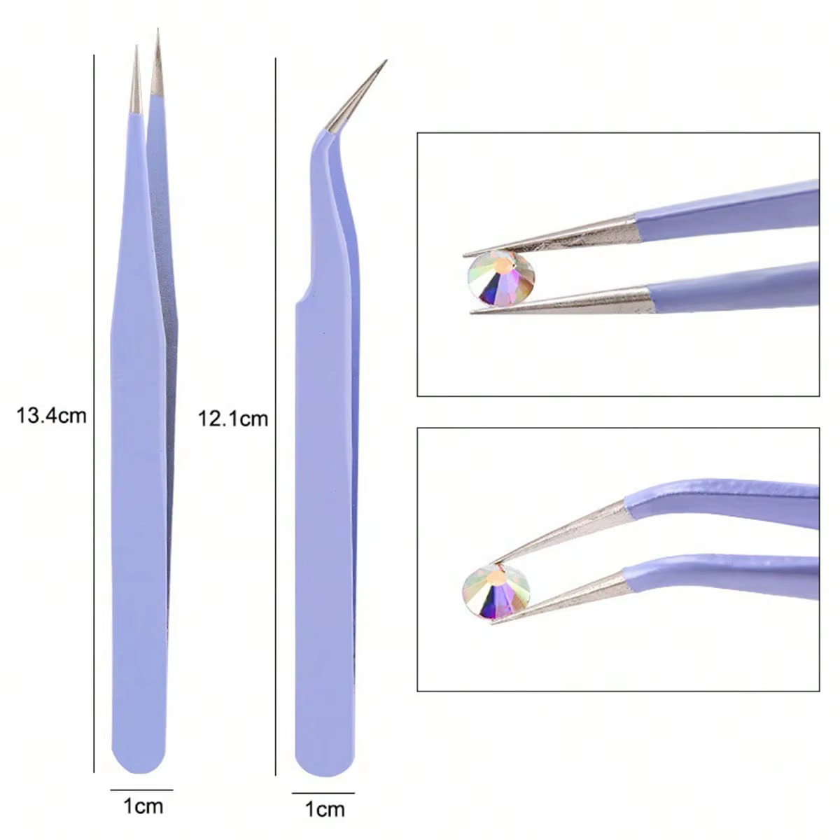 Pincettes roses en acier inoxydable pour Nail Art