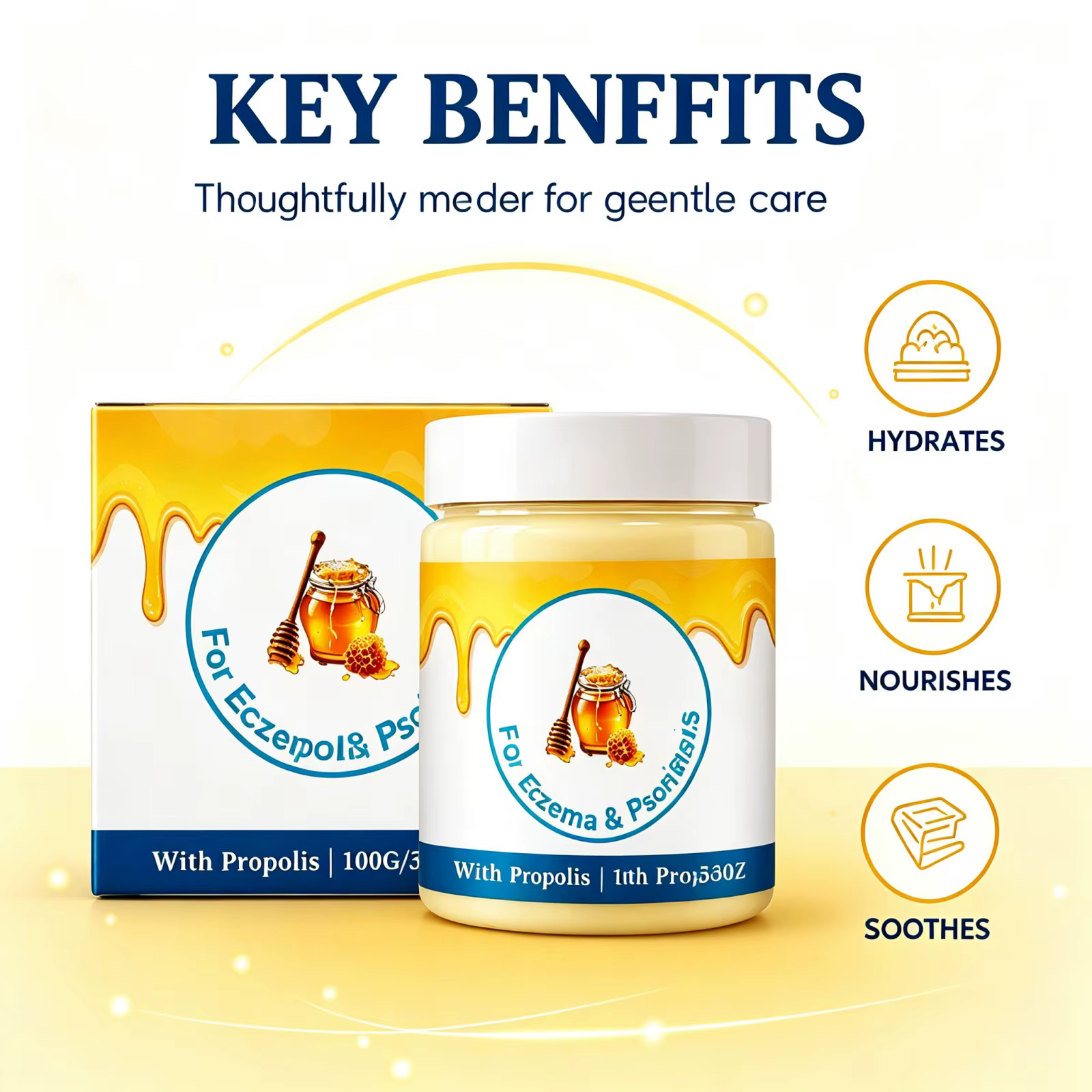 Gel hydratant pour barbe, après-rasage, 100g, propolis, apaise la peau sèche, usage quotidien en salon de coiffure