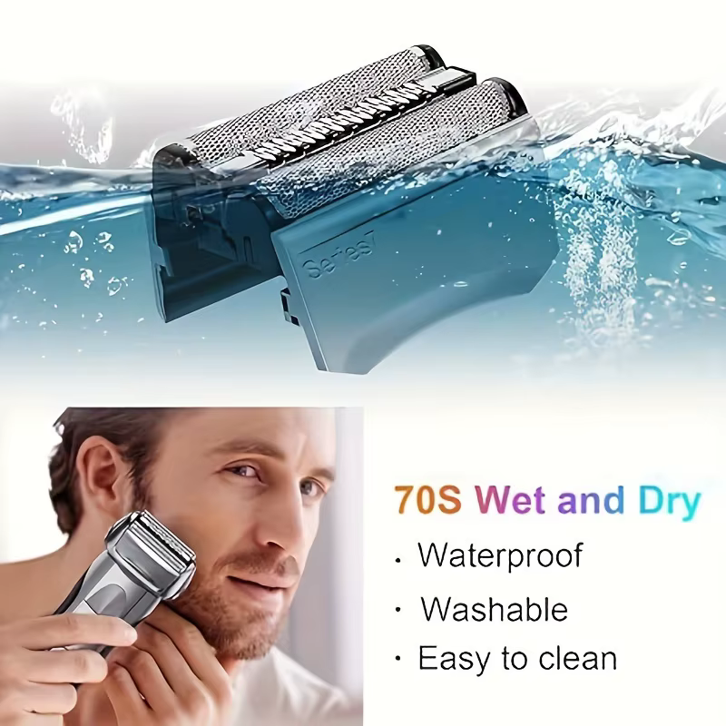 Remplacement de rasage de barbe électrique pour lame de rasoir Braun série 7 70S 790cc 720 720s 740 tête