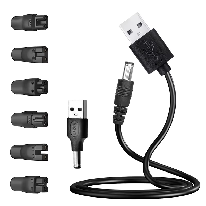 Cordon d'alimentation pour toutes sortes de rasoirs électriques, 6/78 pièces, chargeur de remplacement 5V, câble adaptateur USB, convertisseur DC
