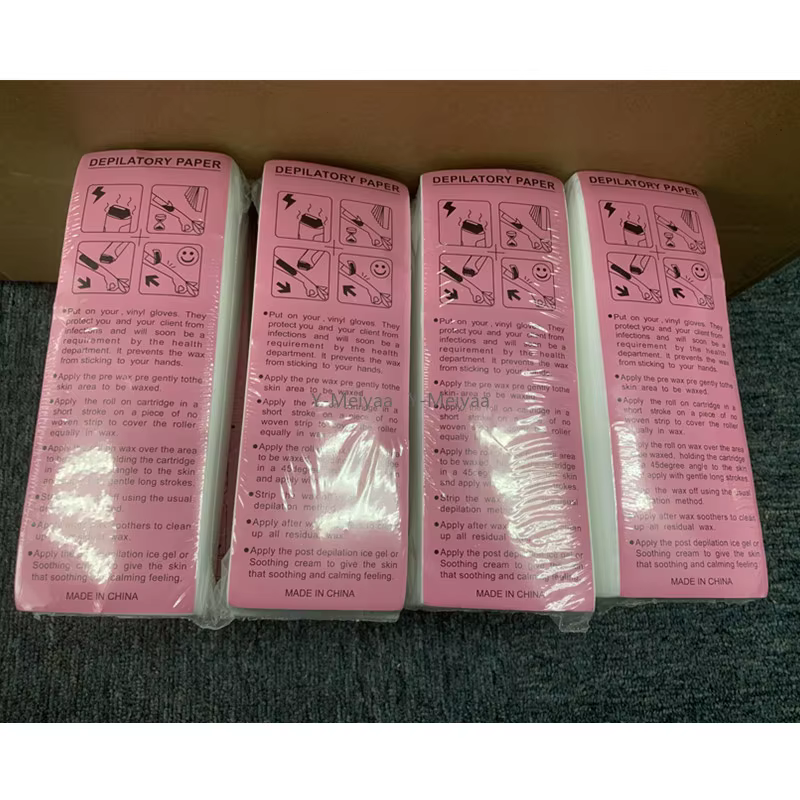 100/200/500/1000 pièces non tissé corps tissu cheveux enlever cire papier rouleau épilation épilateur