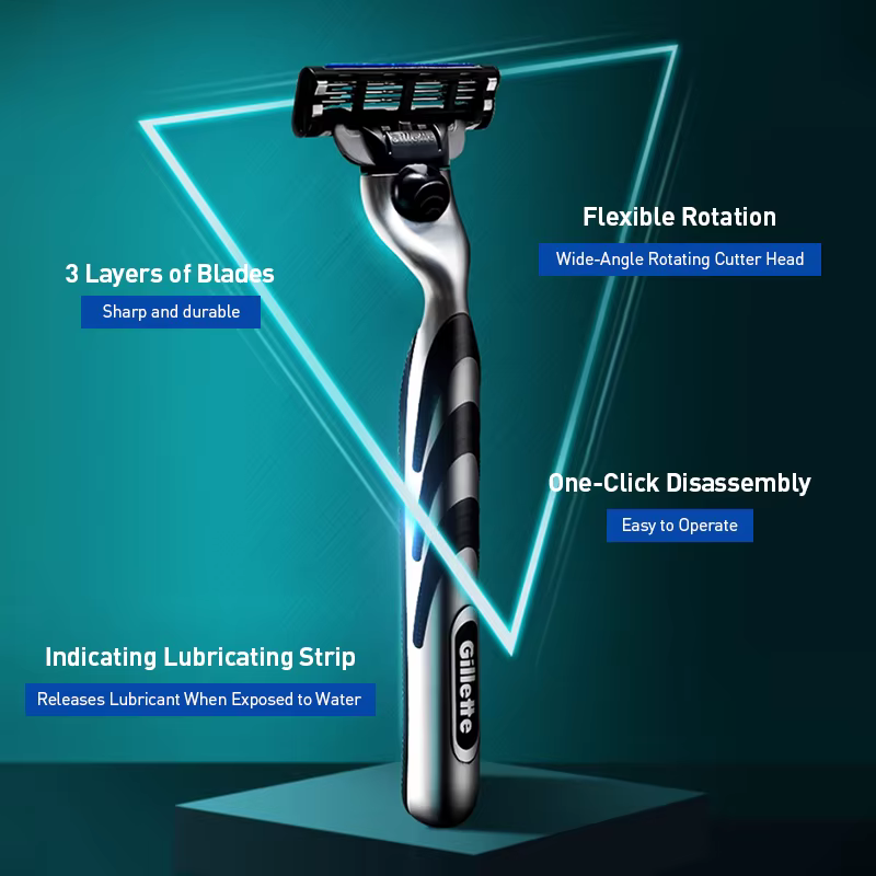 Rasoir manuel pour homme Gillette Mach 3 Classic à lame à 3 couches
