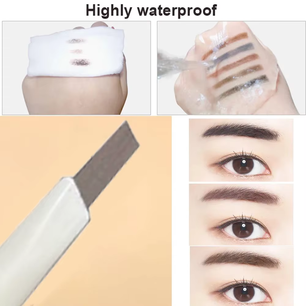 Crayon à sourcils double extrémité à tête fine – imperméable