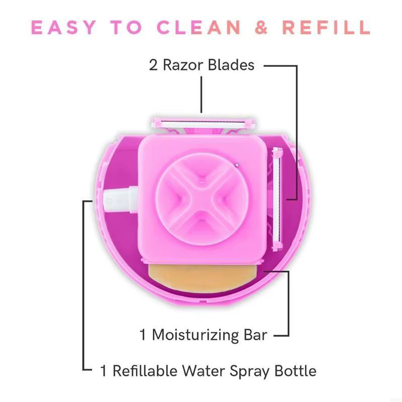 831E Femmes portables pour rasoir avec bouteille pulvérisation d'eau rechargeable Moiturising Bar BL