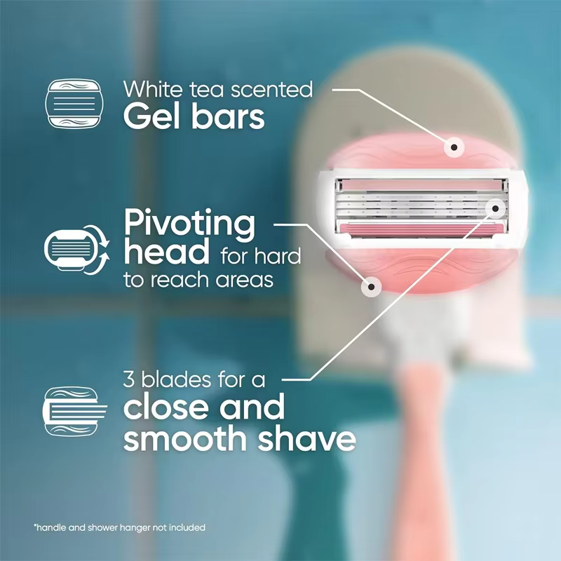 Gillette Venus rasoir pour femme ComfortGlide recharge de lame de thé blanc lames de rechange à 3 couches rasage lisse pour toute la peau