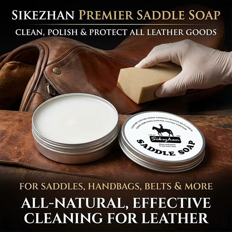 Crème d'entretien professionnelle pour selle de cheval à l'huile de vison pour équipement équestre, sellerie et bottes en cuir, nourrissante en profondeur 100g SIKEZHAN