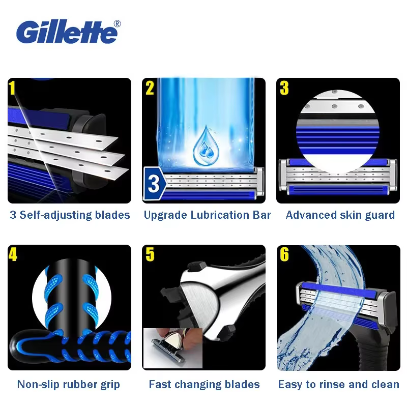 Gillette-Rasoir Manuel Vector3 pour Homme