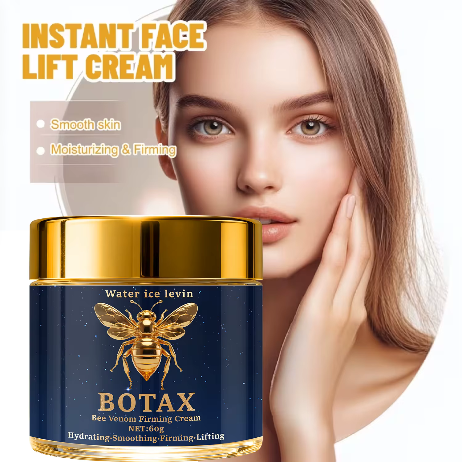 Crème raffermissante au venin d'abeille BOTAX avec acide hyaluronique et rétinol pour hydrater et lifter