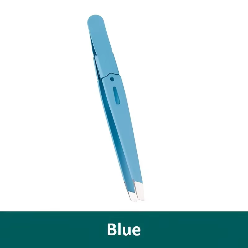 Pince à épiler sourcils colorée en acier inoxydable, outil de beauté pour l'épilation des poils fins, pinces biseautées pour sourcils, outils de maquillage