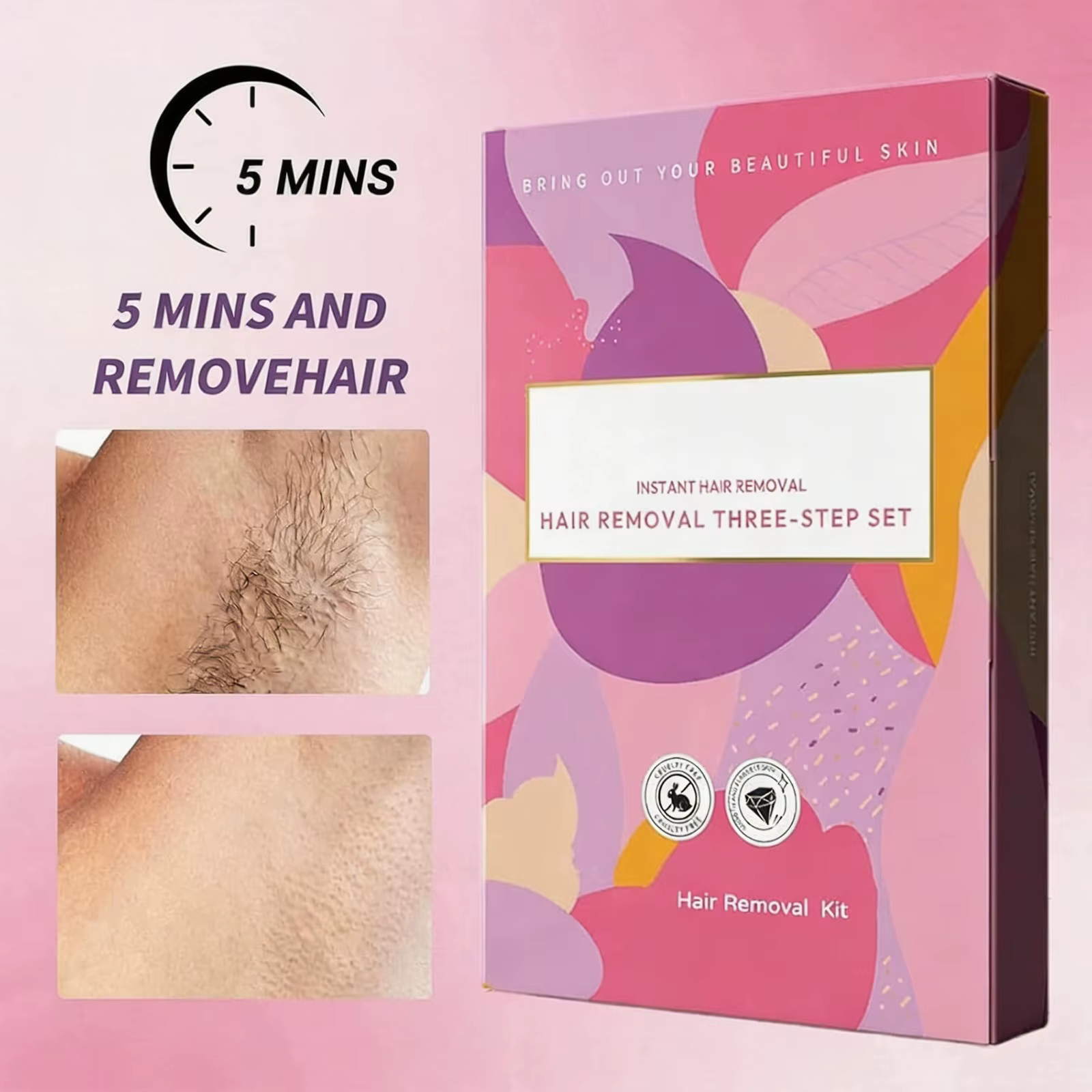 Crème dépilatoire visage pour kit trois étapes