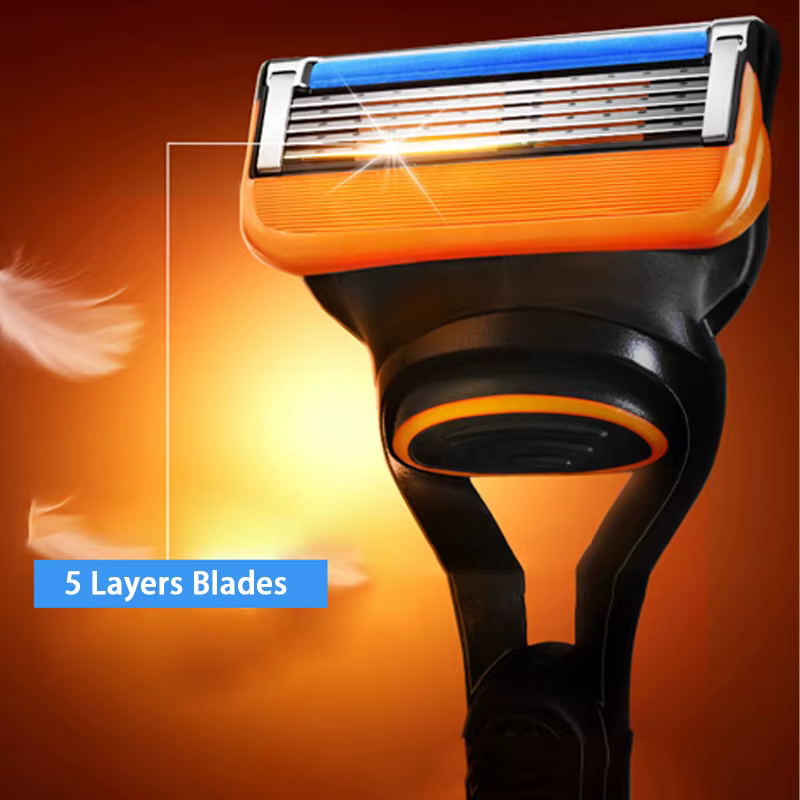 Gillette Fusion 5 rasoir pour hommes sécurité manuel Machine à raser 5 couches lame avec bande de lubrification