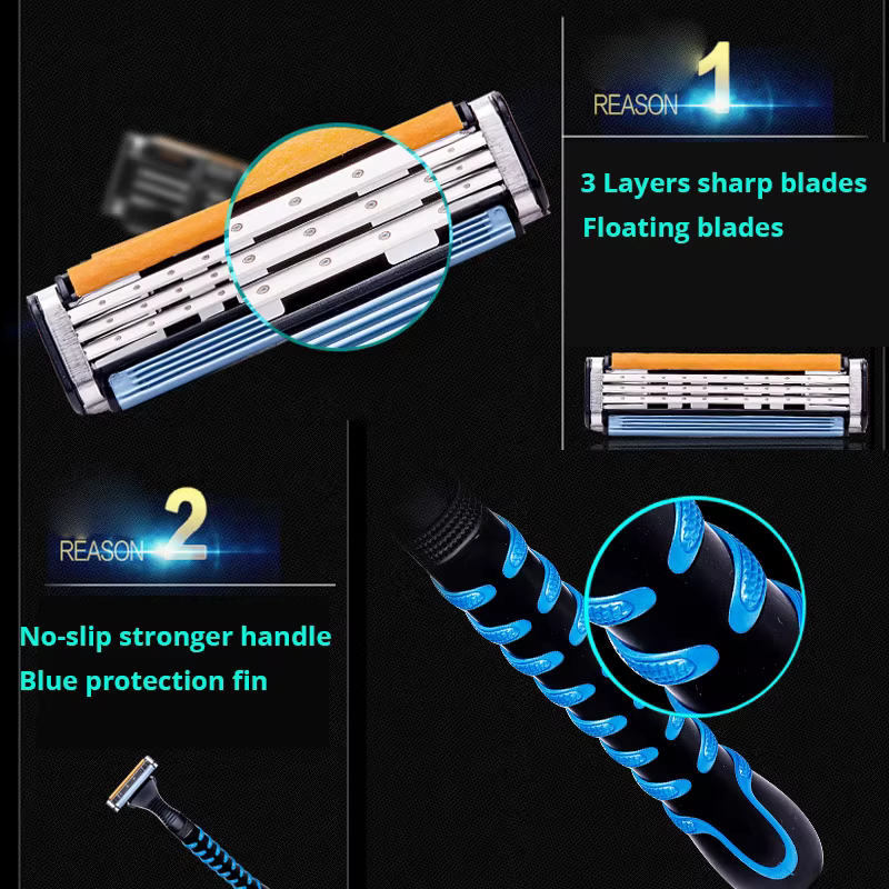 Gillette Vector 3 rasoir hommes rasoirs de sécurité épilation de la barbe Ultra mince 3 couches