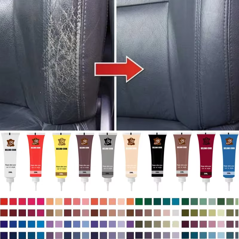 Gel de réparation du cuir de voiture, finition du cuir, crème de rénovation complémentaire pour siège de voiture, peinture pour pâte d'entretien de voiture, 20ml