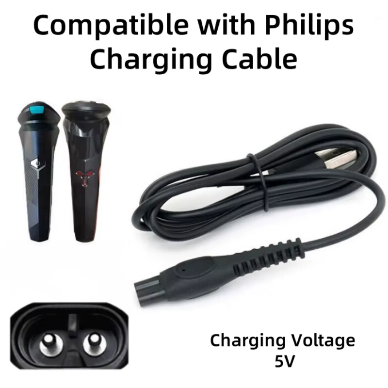 Câble de Charge 5V pour Rasoir Électrique Philips Série 1000 S1112 S1115 S1118