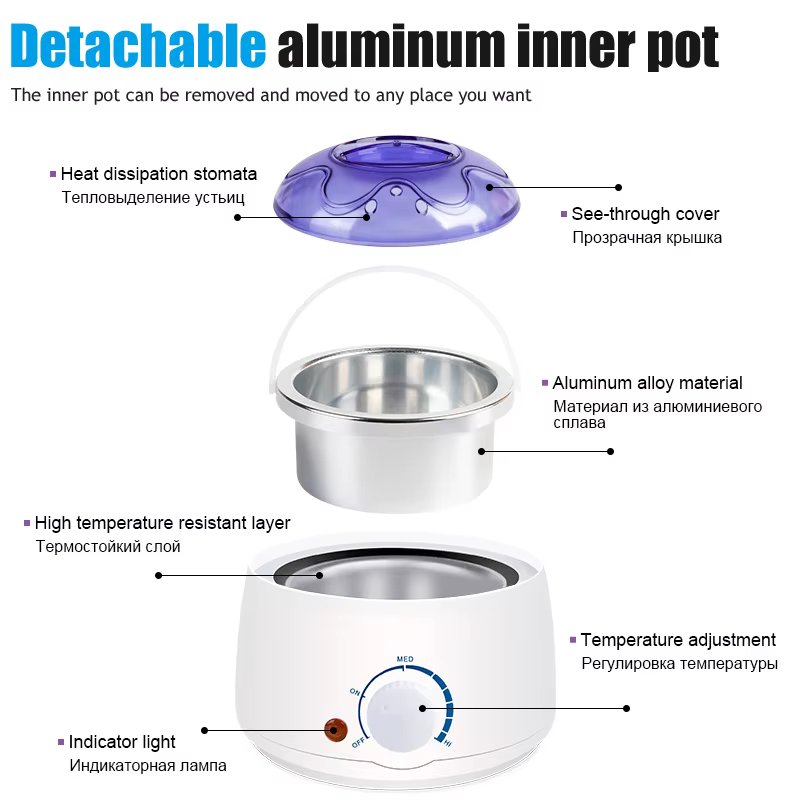 Machine de fusion de cire d'épilation de 500ml épilateur