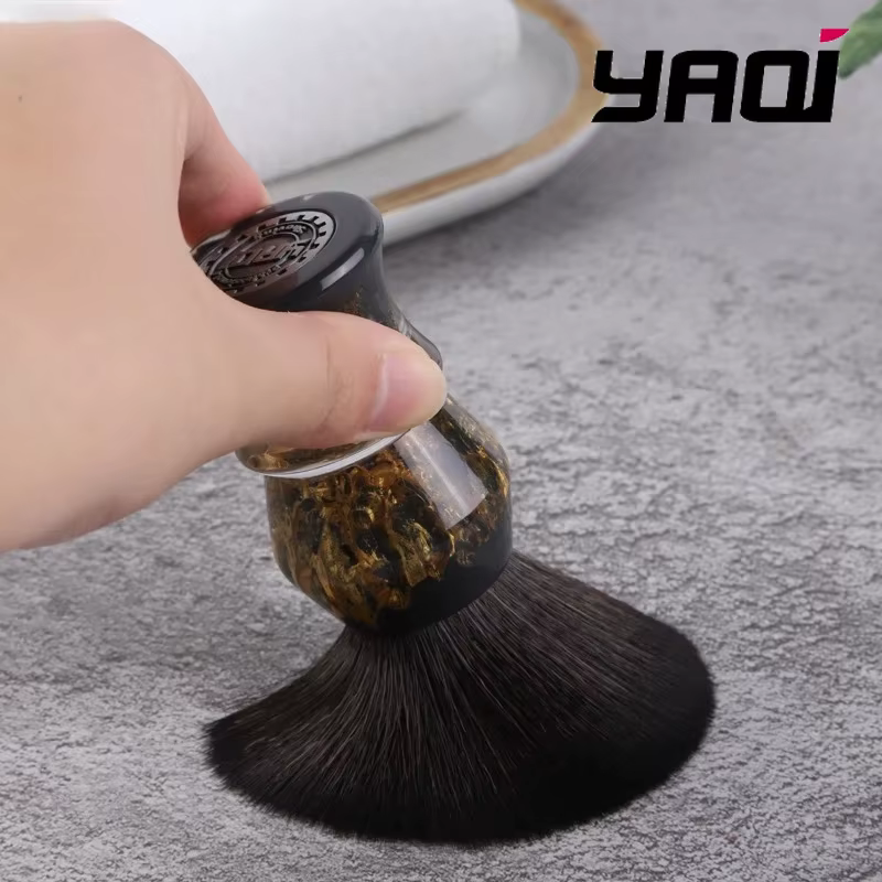 Brosse à raser Yaqi pierres profondes 24mm cheveux synthétiques poignée en résine hommes