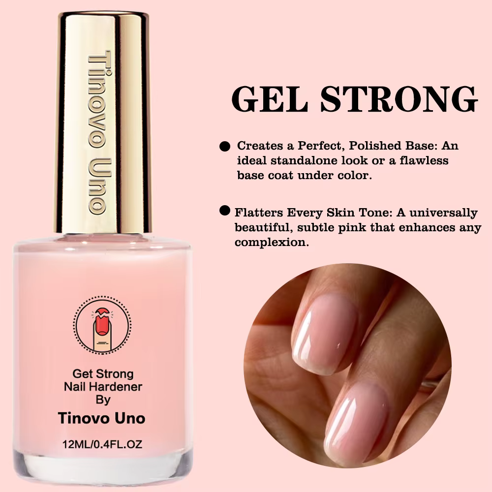 Renforceur d'ongles à la kératine, formule naturelle à séchage rapide, durcisseur de croissance des ongles, rehausseur d'ongles rose, traitement de réparation, 12ml, 1 pièce